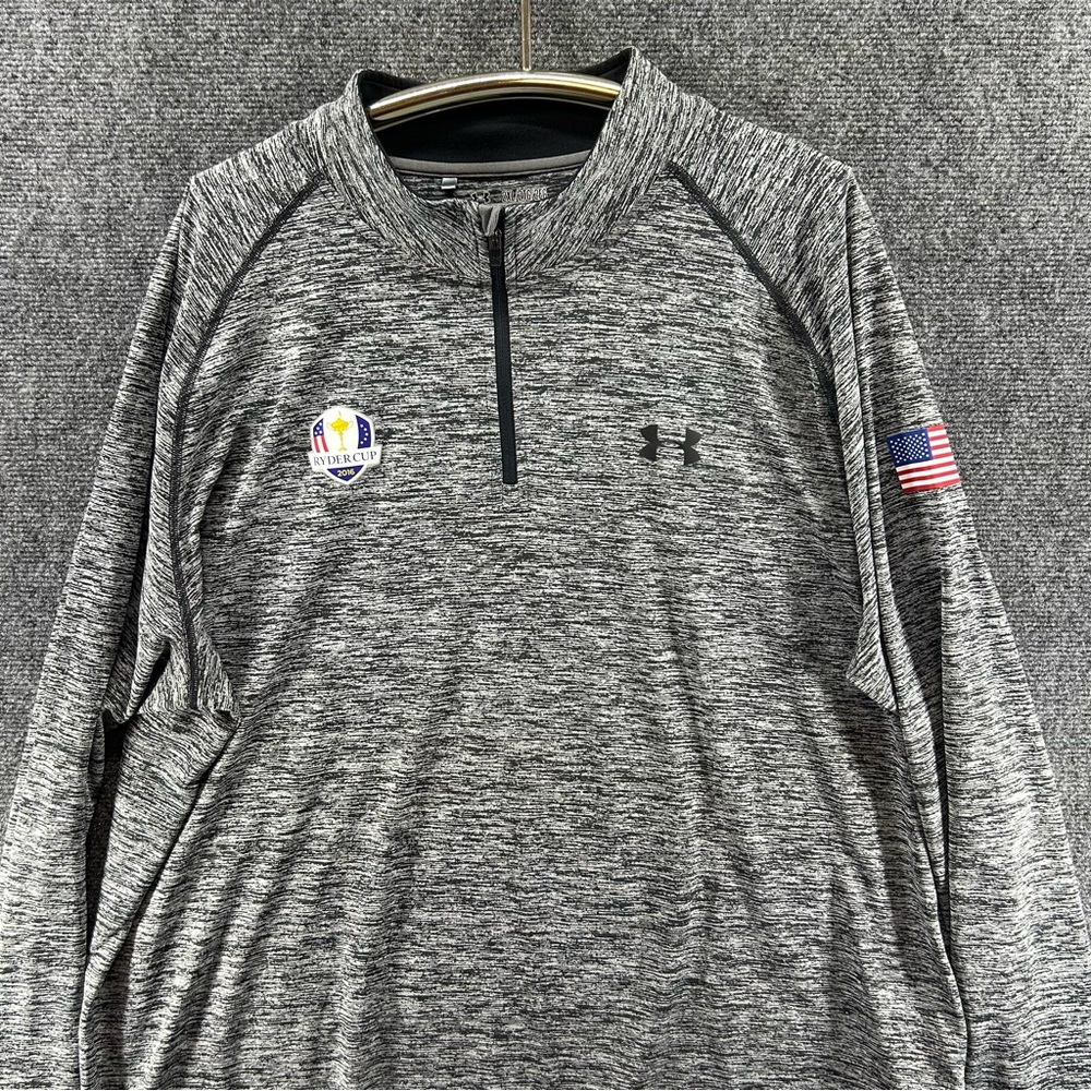 Ryder Cup 2016 Under Armour 1/4 Zip‎ Sweater Pullover 2XL HeatGear Golf Shirt
